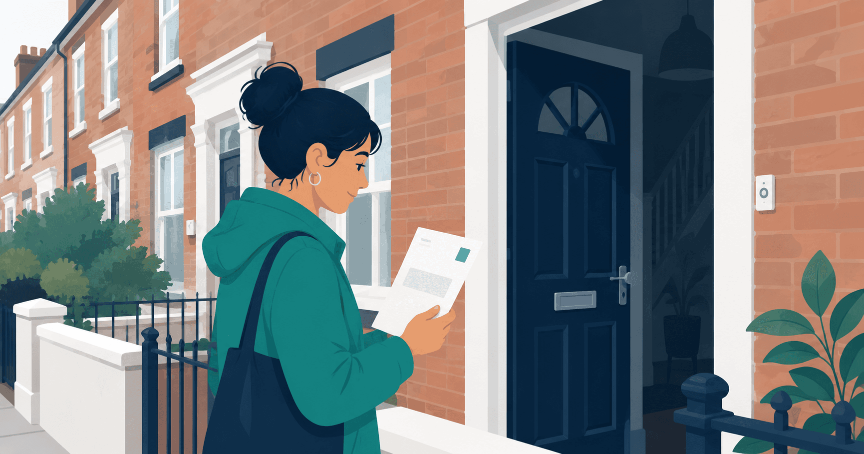 Section 8 notice England 2026 — tenant holding an eviction notice letter outside their front door